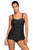 Sexy Black 2pcs Swing Tankini Swimsuit