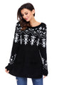 Sexy Black A-line Casual Fit Christmas Fashion Sweater