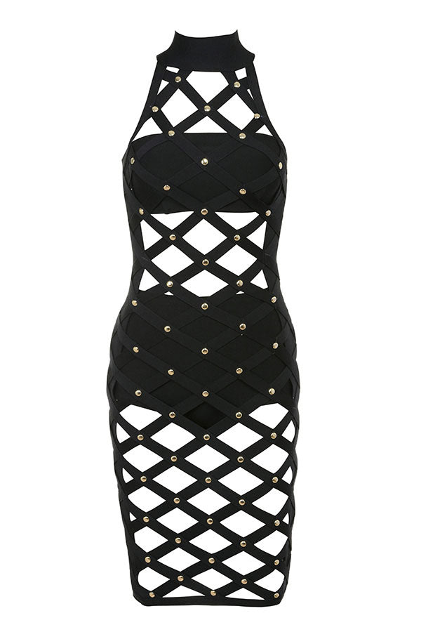 Sexy Black Bandage Lattice Dress – SEXY AFFORDABLE CLOTHING