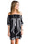 Sexy Black Bohemian Vibe Geometric Print Off The Shoulder Beach Dress