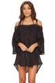 Sexy Black Breeze Crochet Off-the-shoulder Beachwear