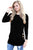 Sexy Black Buttoned Side Long Sleeve Spring Autumn Womens Top