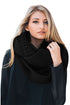 Sexy Black Cable Knit Chunky Scarf