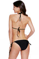 Sexy Black Caged Cutout Nude Illusion Bikini Swimsuit