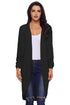 Sexy Black Casual Relaxed Fit Long Cardigan