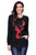 Sexy Black Christmas Plaid Deer Print Abdomen Pocket Sweatshirt