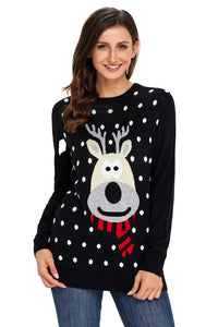 Sexy Black Christmas Reindeer Sweater