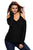 Sexy Black Cold Shoulder Knit Long Sleeves Sweater