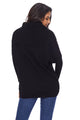 Sexy Black Cozy Cowl Neck Long Sleeve Sweater