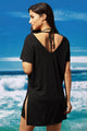Sexy Black Cozy Short Sleeves T-shirt Cover-up