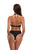 Sexy Black Crisscross Detail High Neck Halter Swimsuit