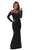 Sexy Black Crochet Off Shoulder Maxi Evening Party Dress