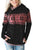 Sexy Black Double Hood Snowfall Print Sweatshirt