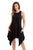 Sexy Black Draped Asymmetric Hemline Sleeveless Jersey Dress