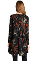 Sexy Black Feather Graphic Pocket Tunic Dress