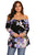 Sexy Black Floral Off Shoulder Crisscross Top