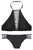Sexy Black High Neck Tankini Set Swimwear