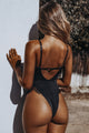 Sexy Black Lace Bust High Cut Bodysuit for Women