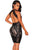 Sexy Black Lace Nude Illusion Key-Hole Back Mini Dress