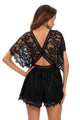Sexy Black Lace Sheer Top Romper