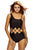Sexy Black Lace Up Cutout Asymmetric Shoulder Monokini