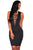Sexy Black Lace Up V Neck Sleeveless Bodycon Dress