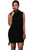 Sexy Black Lace-up Sides Sweater Dress