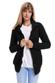 Sexy Black Long Sleeve Button-up Hooded Cardigans