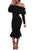 Sexy Black Long Sleeve Ruffle Off Shoulder Dress