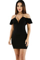 Sexy Black Off The Shoulder Ruffle Mini Dress