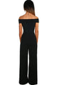 Sexy Black Off The Shoulder Wide Leg Jumpsuit