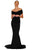 Sexy Black Off-shoulder Mermaid Wedding Party Gown