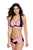 Sexy Black Pink Color Block Push up Swimwear
