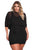 Sexy Black Plus Size Chiffon Layered Bodycon Dress