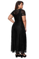 Sexy Black Plus Size Lace Party Gown
