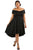 Sexy Black Plus Size Off Shoulder Swing Dress