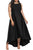 Sexy Black Plus Size Sleeveless High Low Party Ballgown