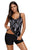 Sexy Black Printed Tummy Slimmer Tankini Swimsuit
