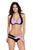 Sexy Black Purple Color Patchwork Push up Swimwear