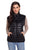 Sexy Black Quilted Cotton Down Vest