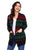 Sexy Black Red Green Geometric Knit Christmas Cardigan