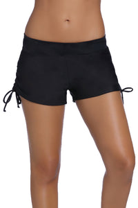 Sexy Black Ruched Side Swimsuit Bottom