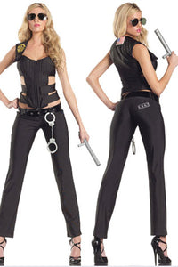 Sexy Black SWAT Policewoman Sexy Costume
