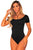 Sexy Black Seamless Perfect Fit Low Back Bodysuit
