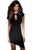 Sexy Black Sexy Funky Asymmetrical Hemline Cut out Slash Dress