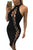 Sexy Black Sexy Lace Up Halter Midi Dress