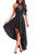 Sexy Black Sheer Mesh Decolletage Hi-low Party Dress