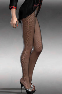 Sexy Black Sides Detail Stretch Fishnet Tights