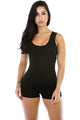 Sexy Black Slim Fitted Tank Romper