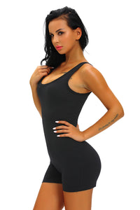 Sexy Black Slim Fitted Tank Romper